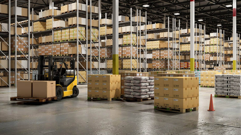 sprinkler system in warehouse